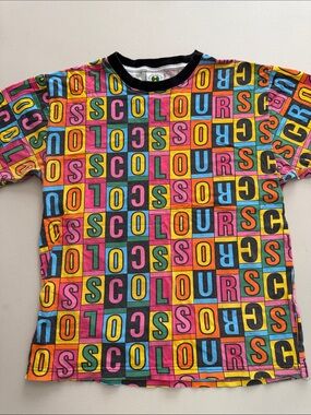 Multicolor 'Colours' Graphic Short Sleeve Tee - Bold Retro Print
